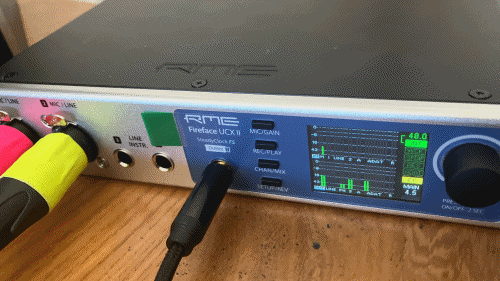 Animated GIF with some shots of gear, and the studio.